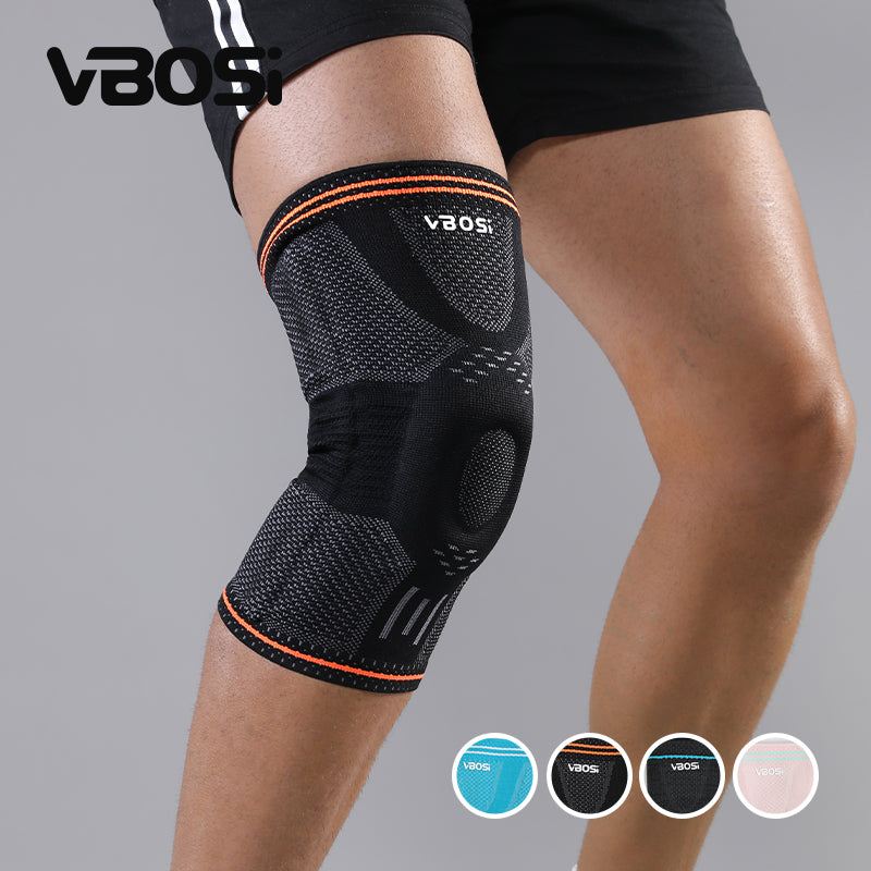VBOSI 1 Piece Anti-slip Compression Breathable Sports Knee Support with Gel Pad and Stabilizers