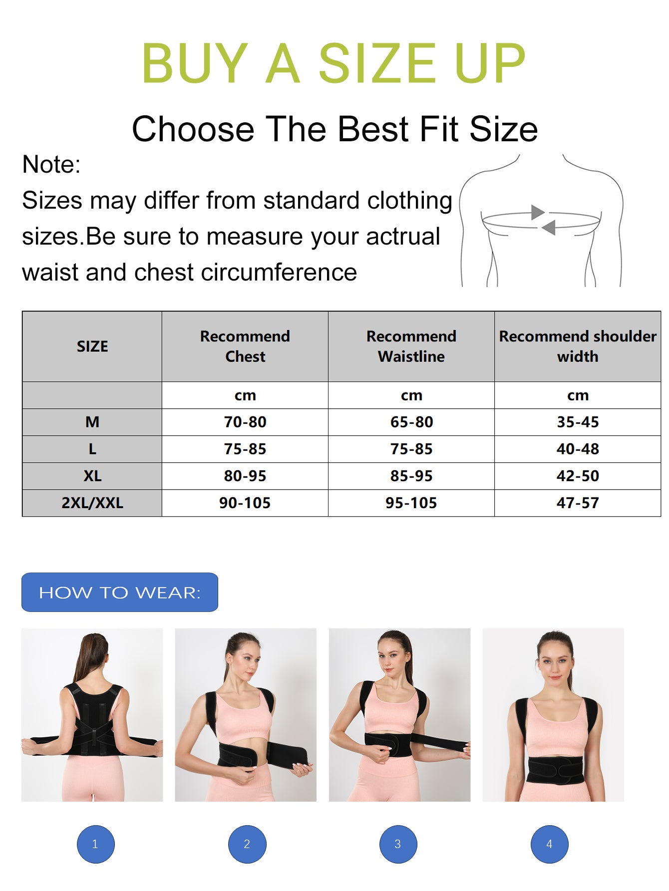 VBOSi Adjustable Back & Shoulder Support Posture Corrector