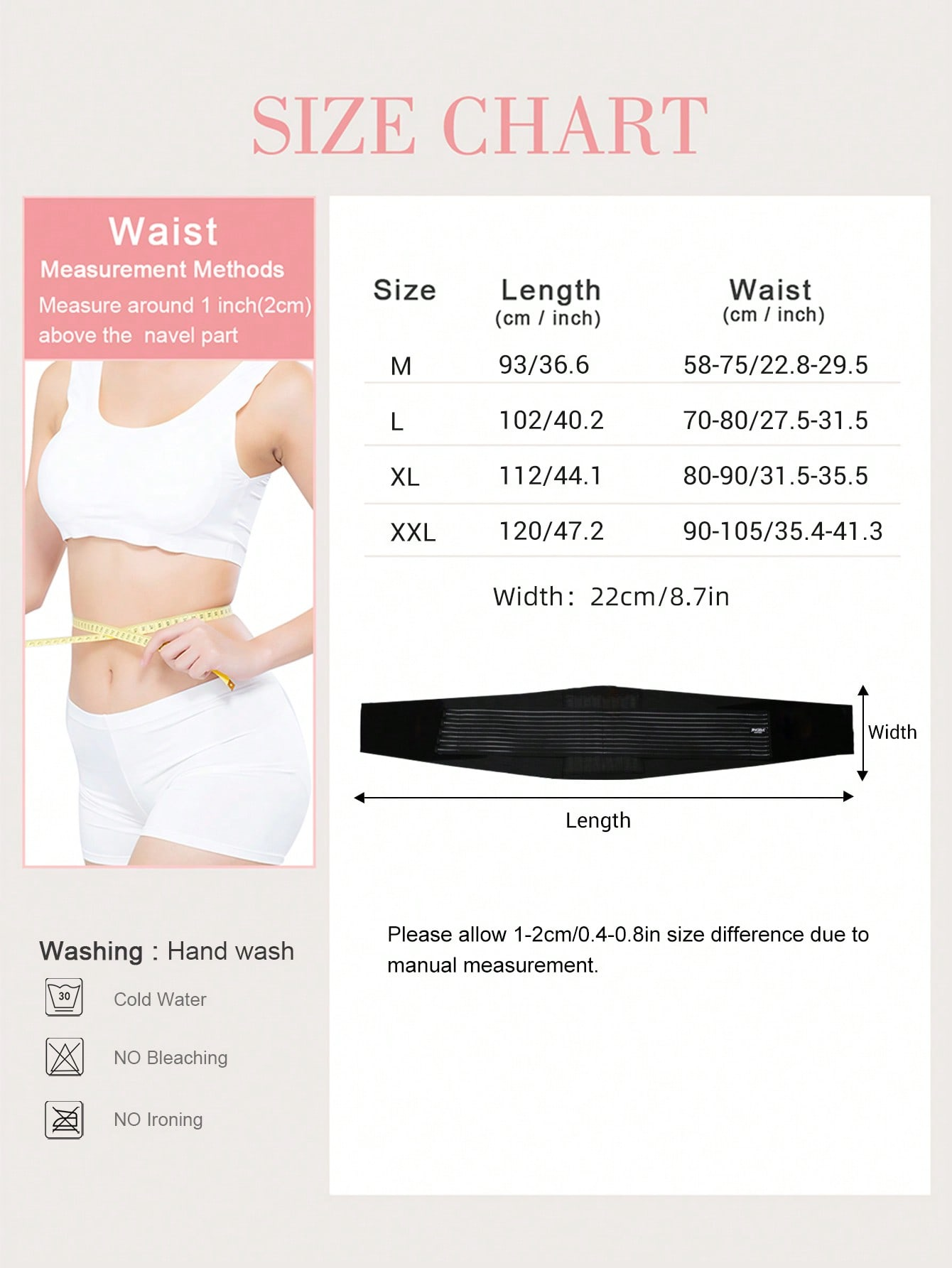 VBOSi Lower Back Support Waist Belt