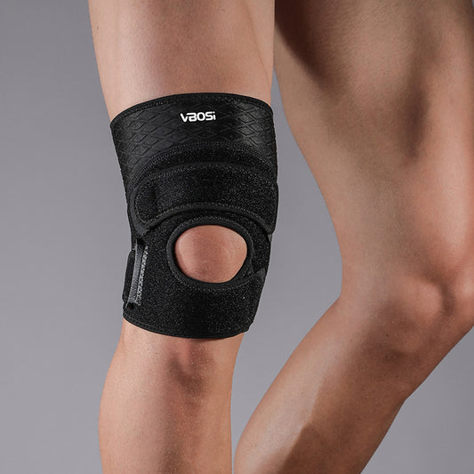 JINGBA SUPPORT 0138 Genouillère réglable en néoprène pour le sport, le volley-ball, le basket-ball, le fitness, avec ceintures de genouillère et bandage.