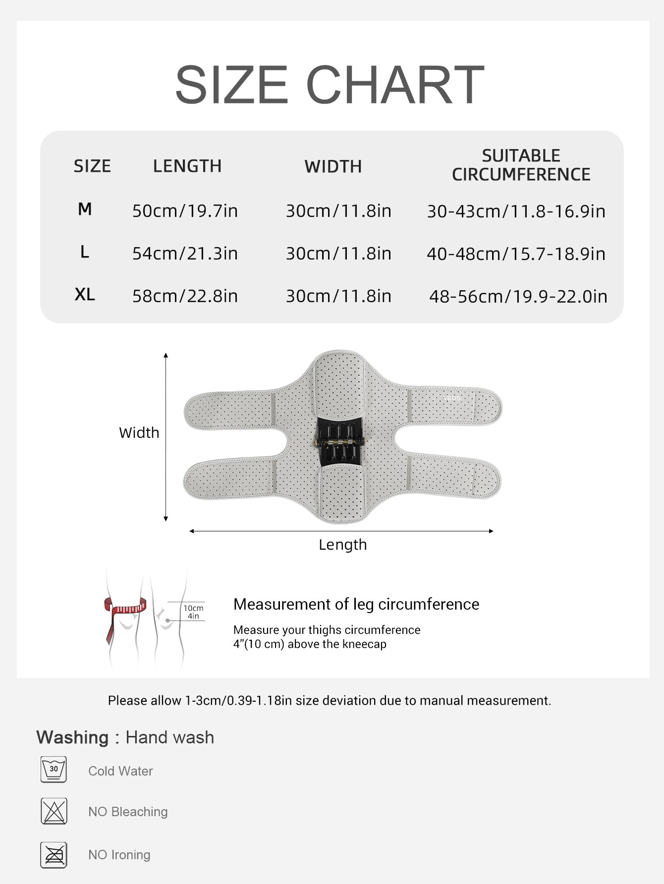 VBOSi 1 Pair Adjustable Knee Brace with Triple-Spring Booster