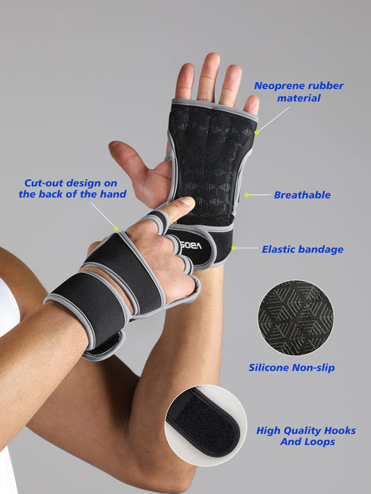 VBOSi Non-Slip Full Palm Protection Workout Gloves