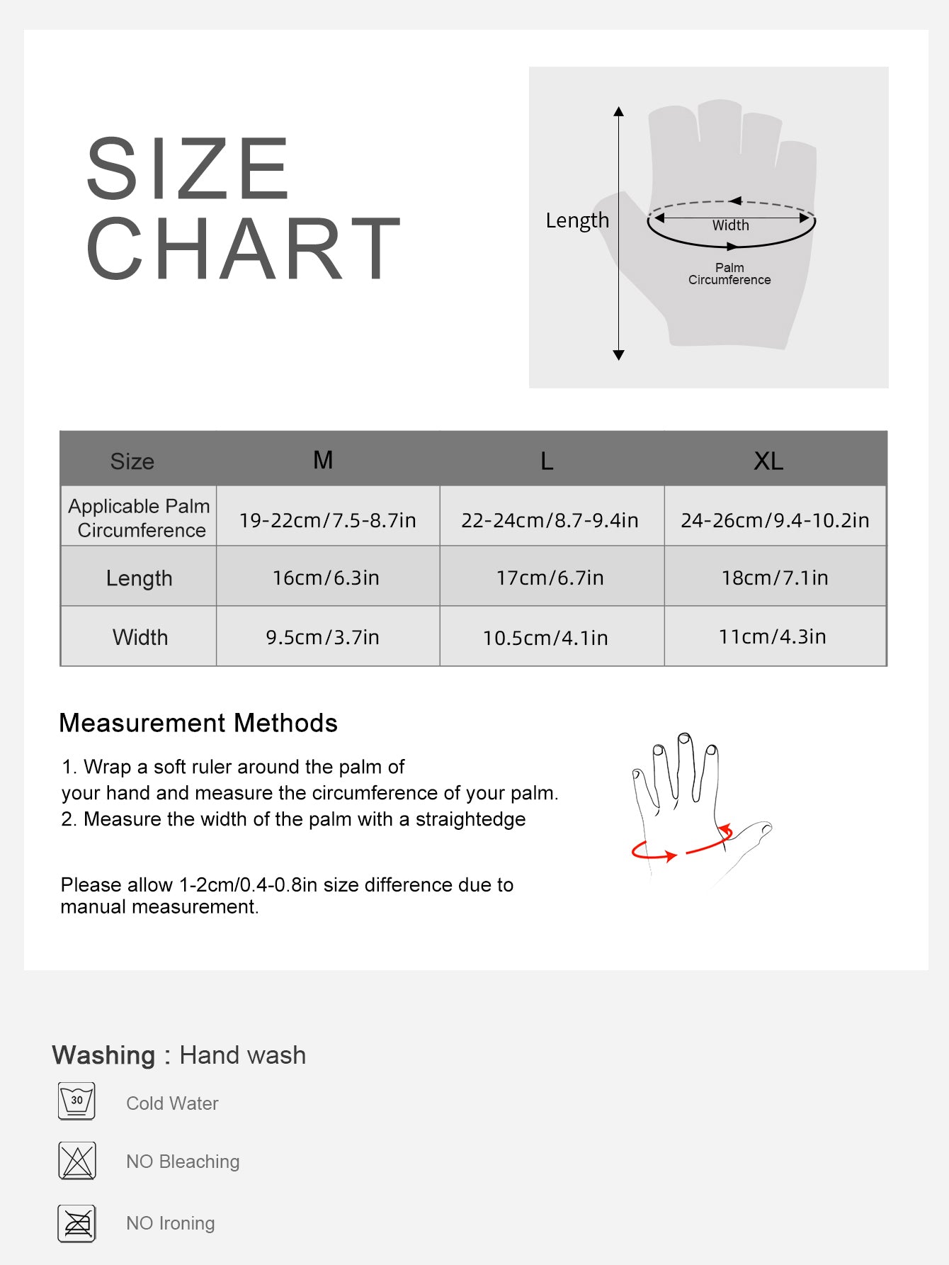 VBOSi Anti-Slip Adjustable Sports Gloves