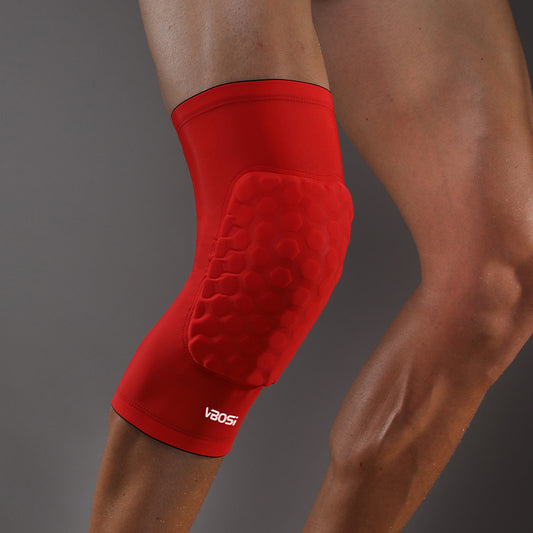 JINGBA SUPPORT 2024 basket-ball genou équipement de protection coussin en nid d'abeille Anti chute genouillère orthèse respirant genou manches