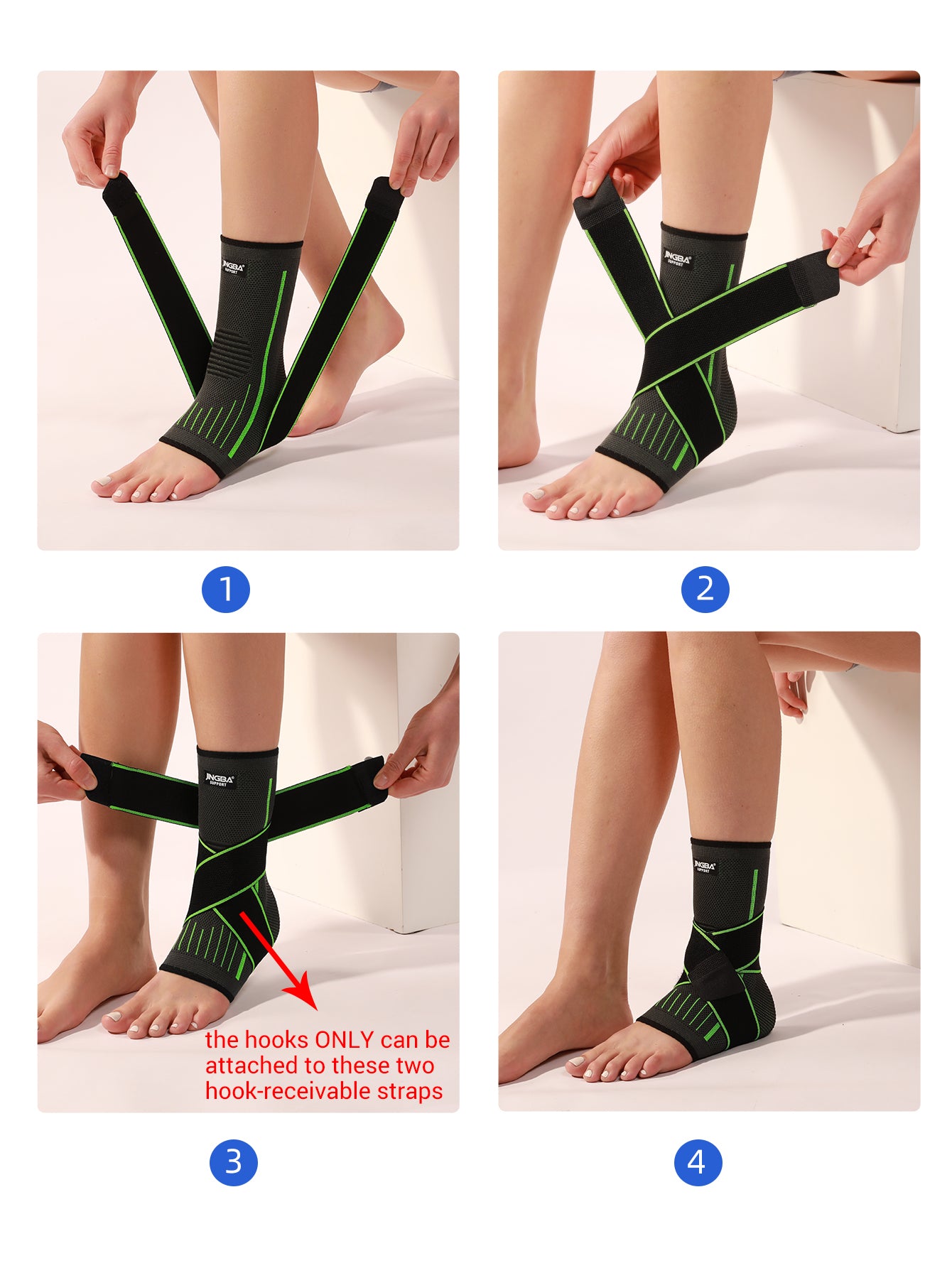 VBOSi 1 Pair Ankle Sleeve with Adjustable Strap