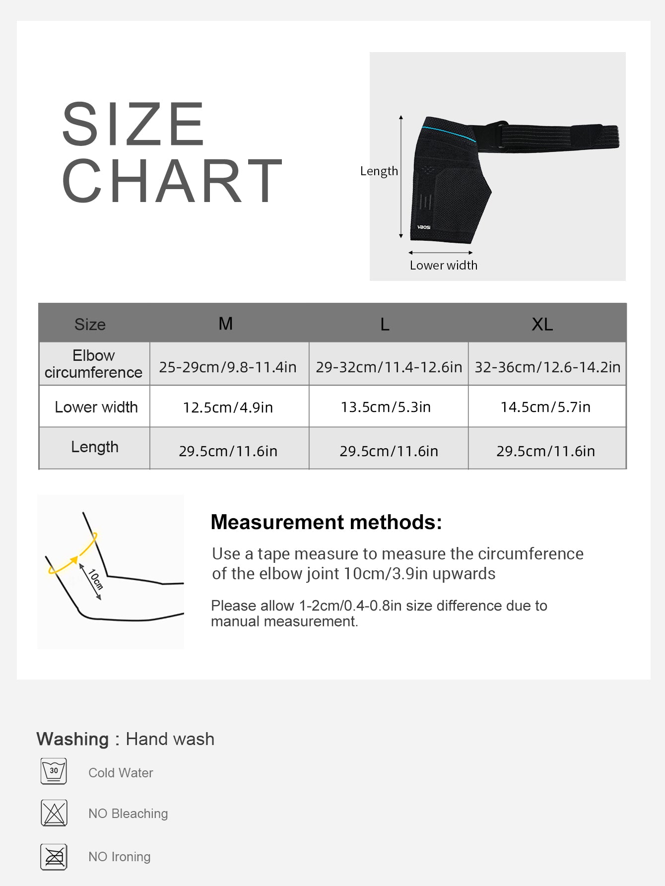 VBOSi Shoulder Support Brace with Detachable Silicone Pad