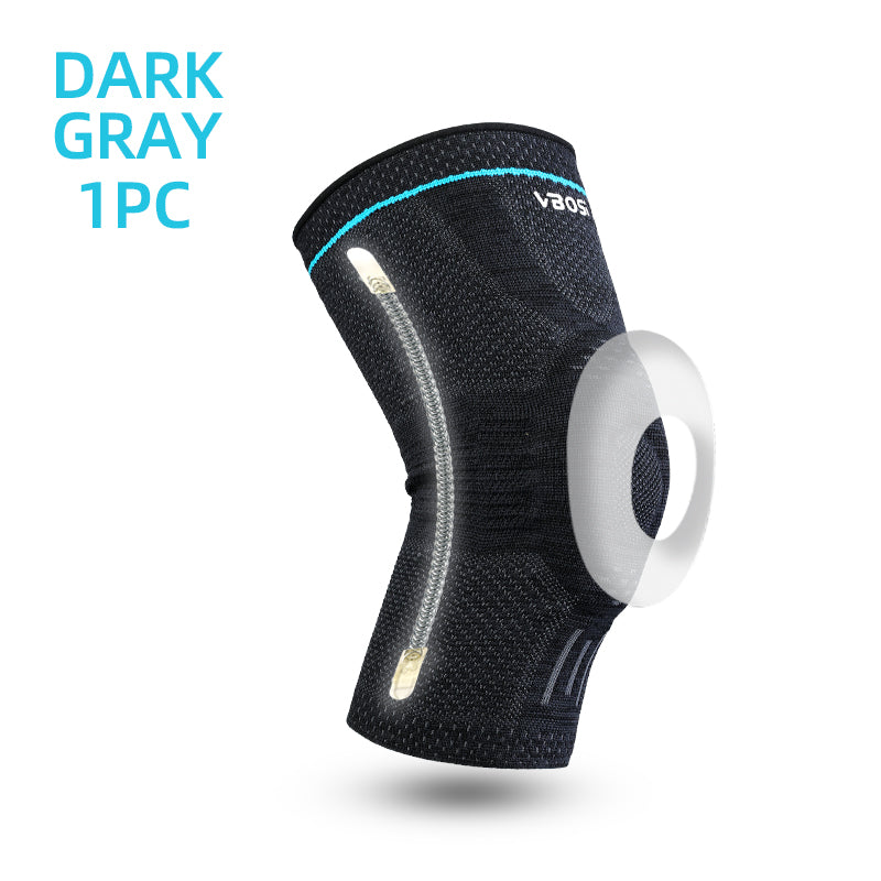 VBOSI 1 Piece Anti-slip Compression Breathable Sports Knee Support with Gel Pad and Stabilizers