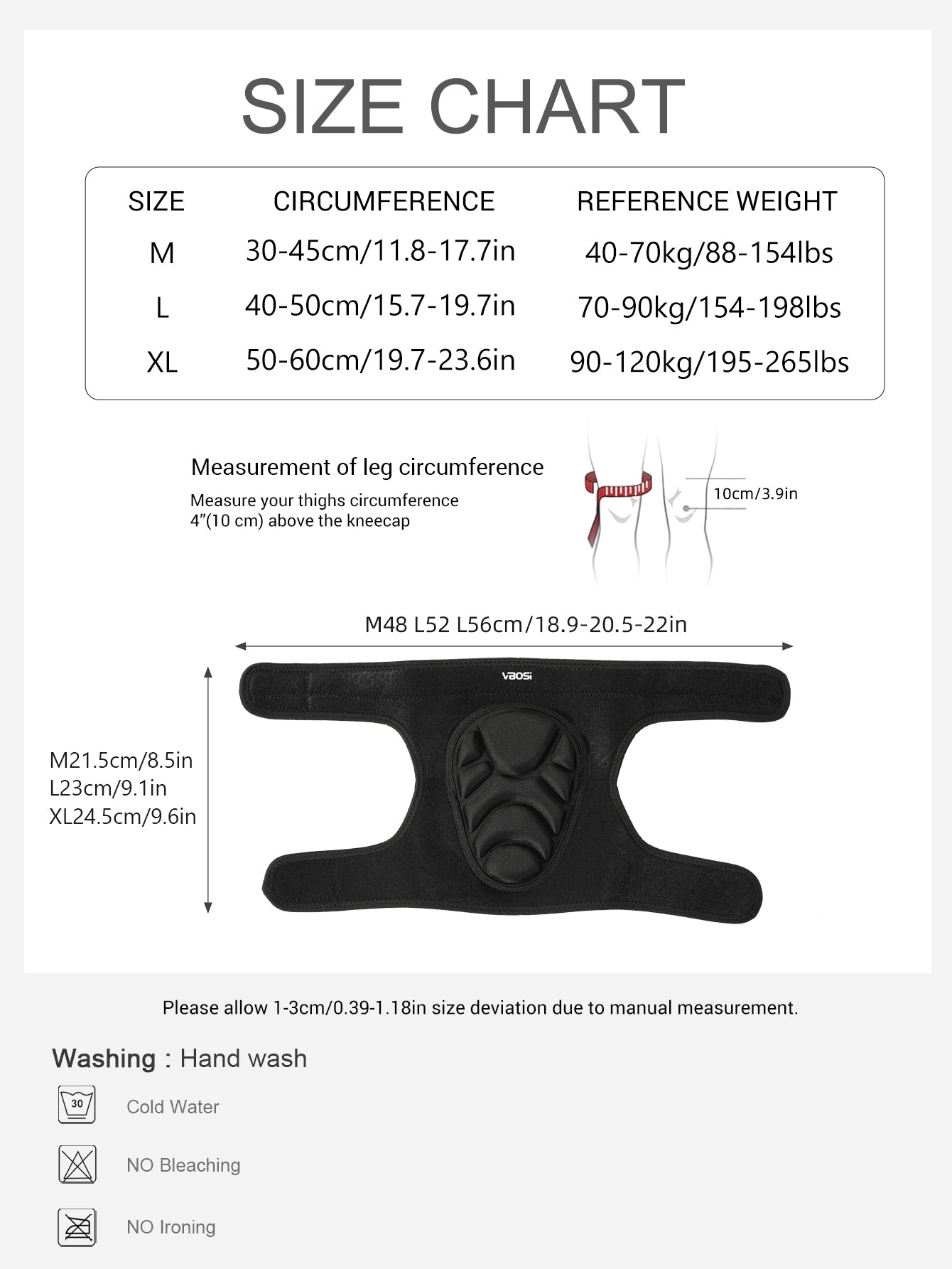 VBOSi 1 Pair Adjustable Volleyball Knee Support Pads