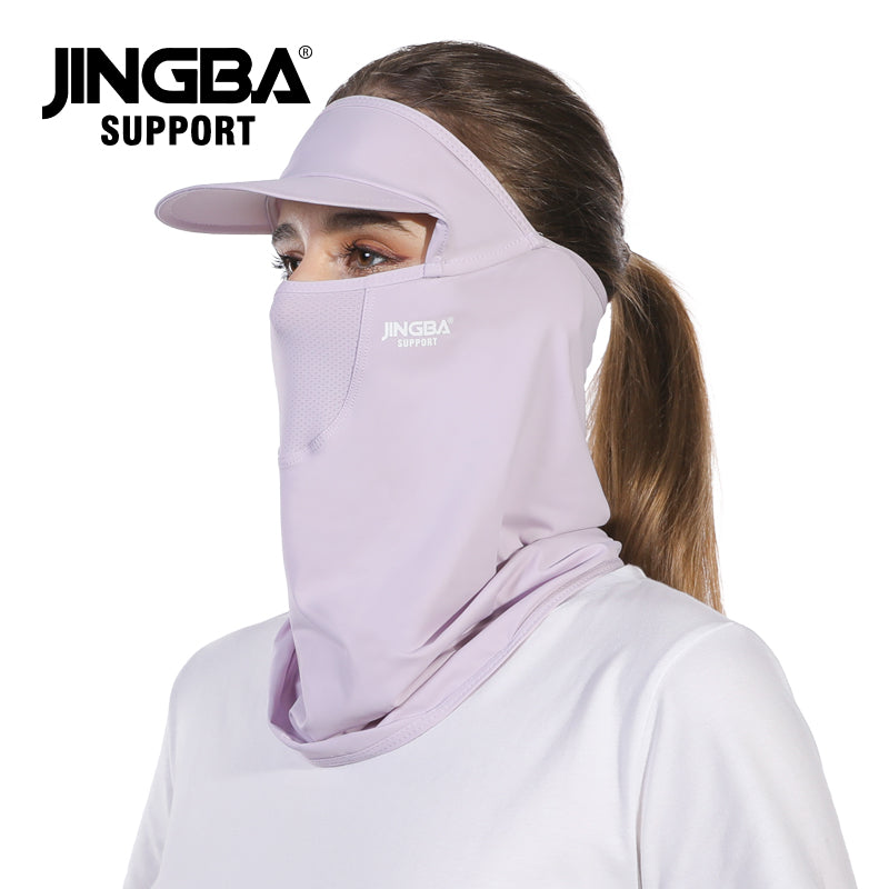 5055 Cooling Face Mask with Visor Lightweight Summer Sun Protection Cooling Shawl Breathable Mesh Sport Cap