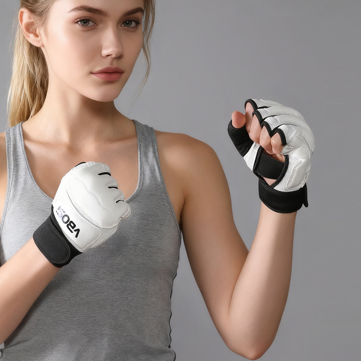 VBOSi Breathable Half-Finger Training Gloves with Grip Bar