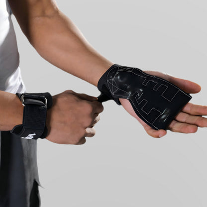 VBOSI Lifting Grip Gloves with Anti-Slip Palm and Wrist Strap