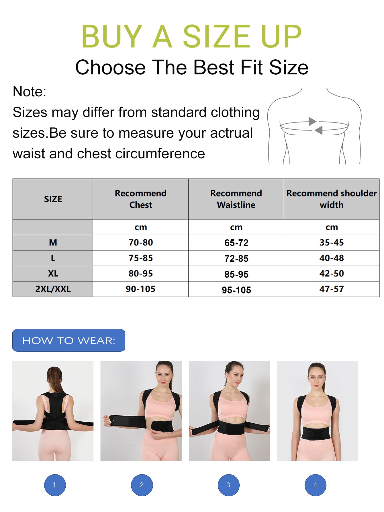 VBOSi Adjustable Back & Shoulder Support Posture Corrector