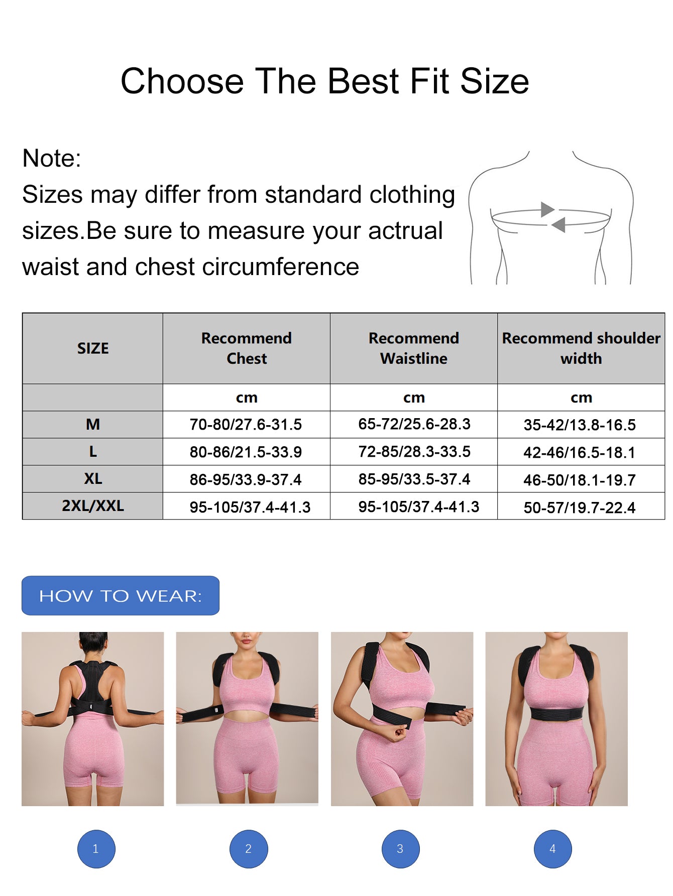 VBOSi Adjustable Back & Shoulder Support Posture Corrector