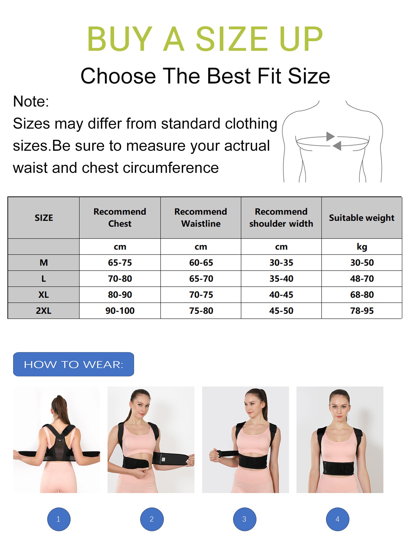 VBOSi Adjustable Back & Shoulder Support Posture Corrector