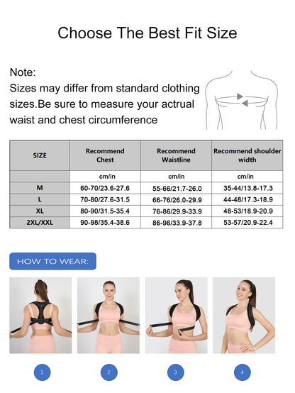 VBOSi Adjustable Upper Back & Shoulder Support Posture Corrector
