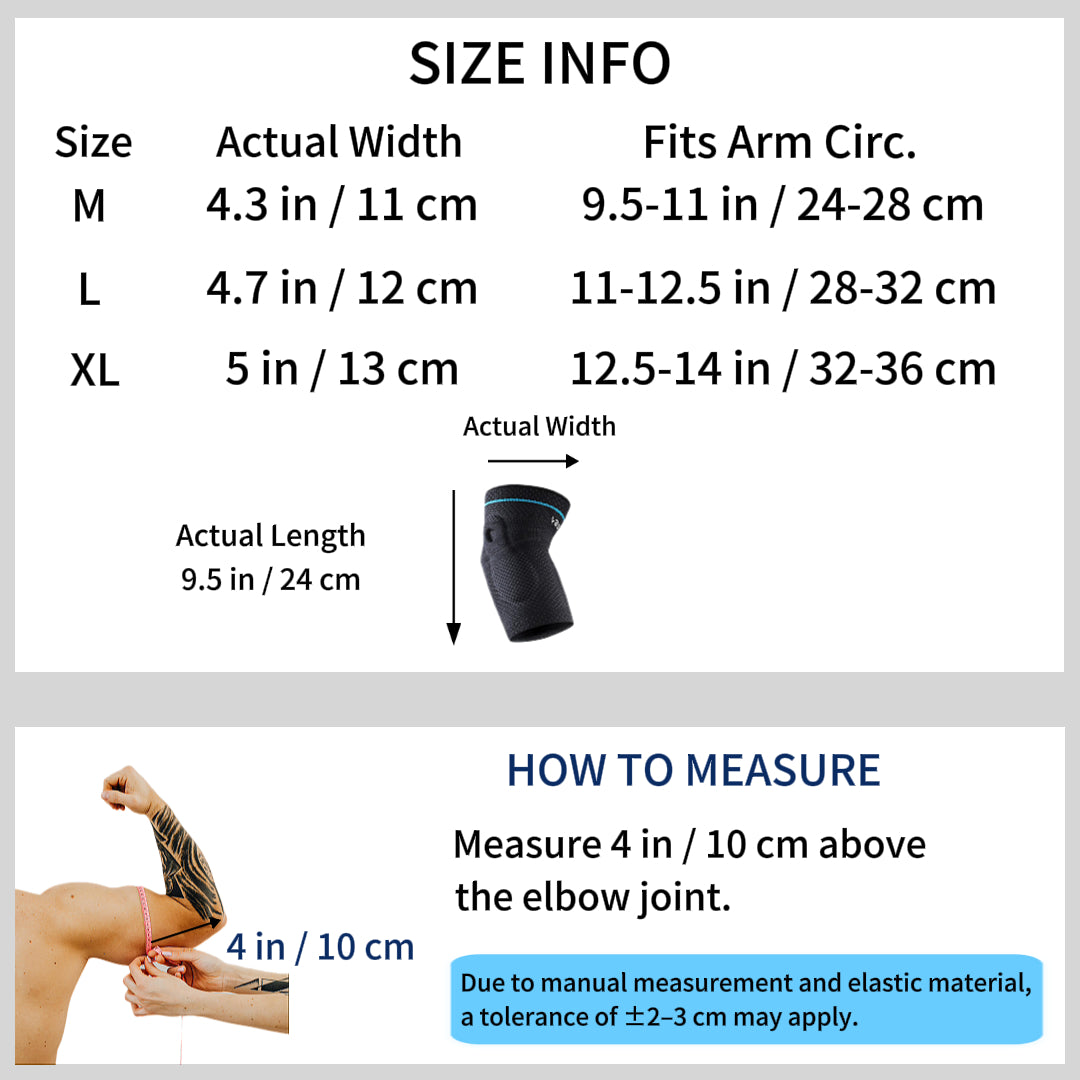 VBOSi Elastic Elbow Support with Silicone Pad
