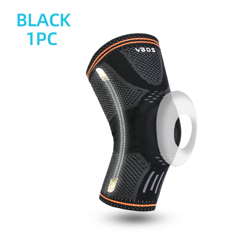 VBOSI 1 Piece Anti-slip Compression Breathable Sports Knee Support with Gel Pad and Stabilizers