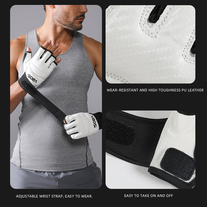 VBOSI Anti-Slip Gym Gloves with Adjustable Wrist Strap