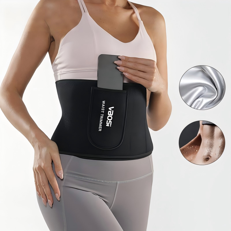 VBOSi Silver-Coated Neoprene Waist Trimmer Belt