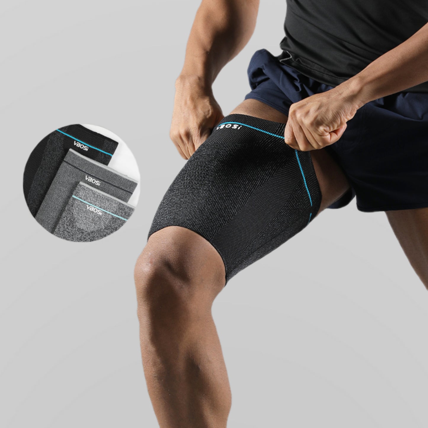 VBOSi 1 Pair Anti Slip Elastic Breathable Thigh Sleeve