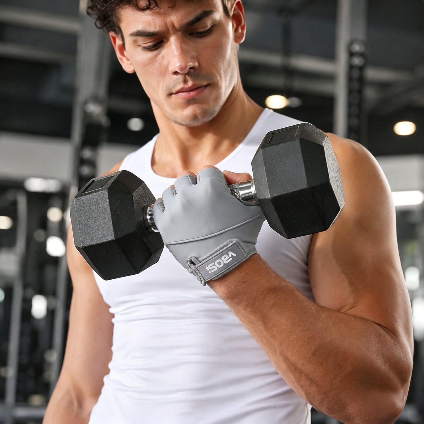 VBOSI Adjustable Workout Gloves with Gel Palm Pads