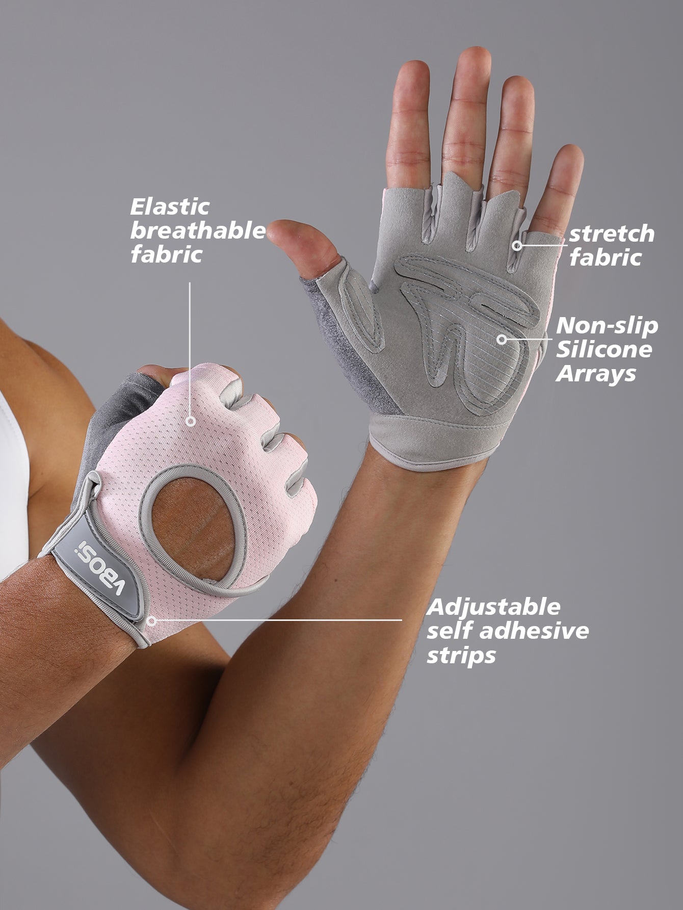 VBOSi Anti Slip Breathable Fitness Gloves