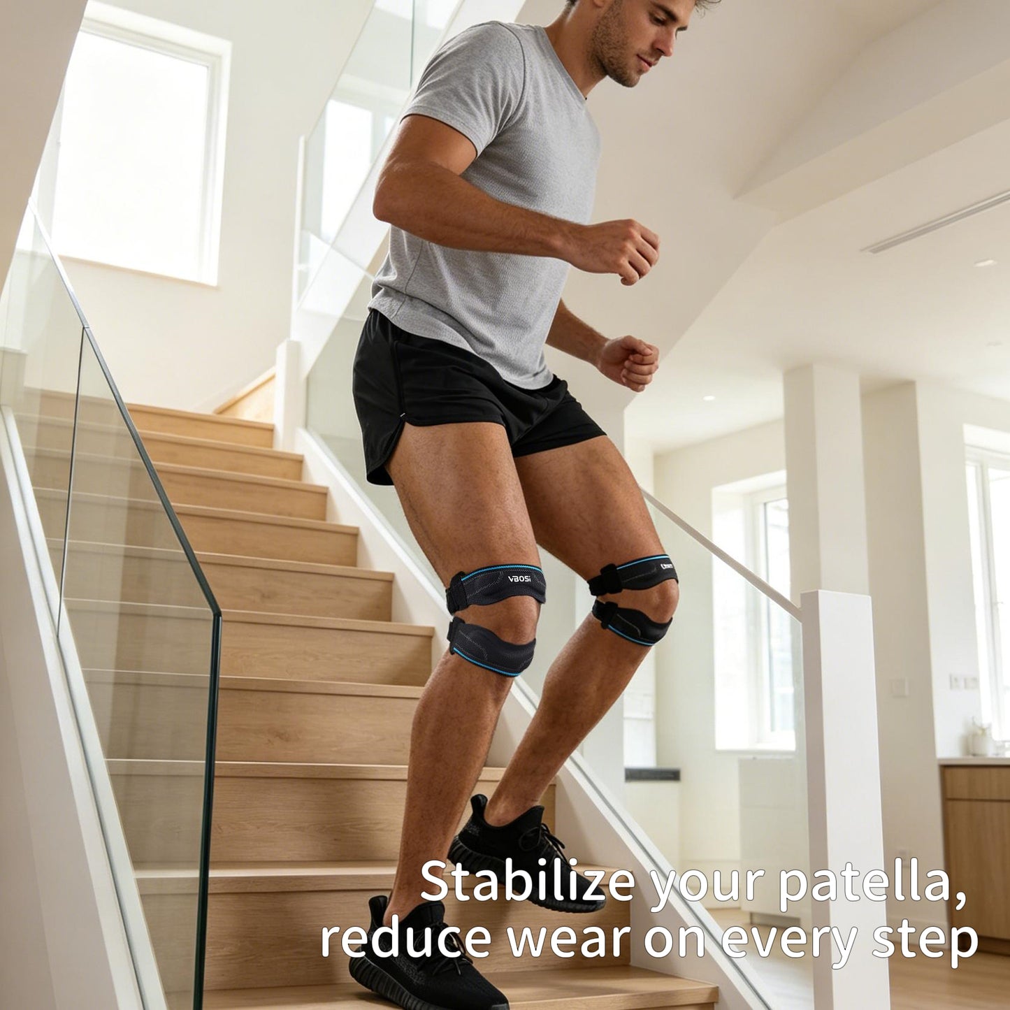 VBOSi 1 Piece Knee Support Silicone Shock Absorption Brace