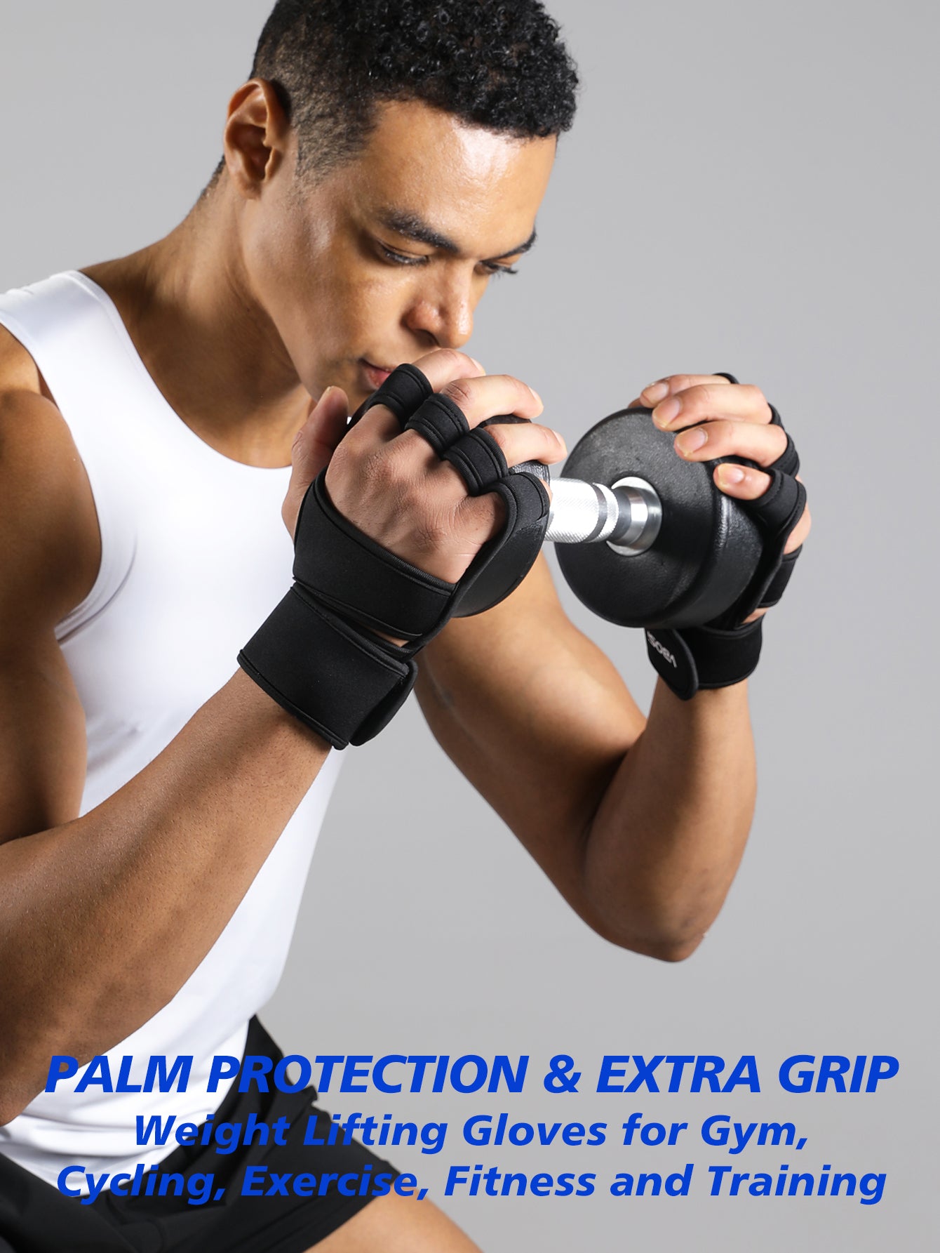 VBOSi Non-Slip Full Palm Protection Workout Gloves