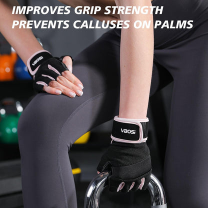 VBOSi Fitness Gloves with Adjustable Strap