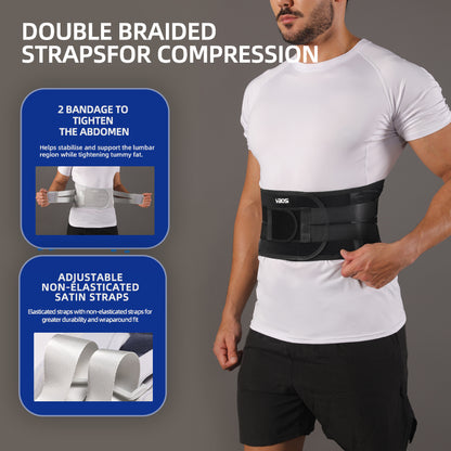 VBOSi Lower Back Support Waist Belt with Steel Bars