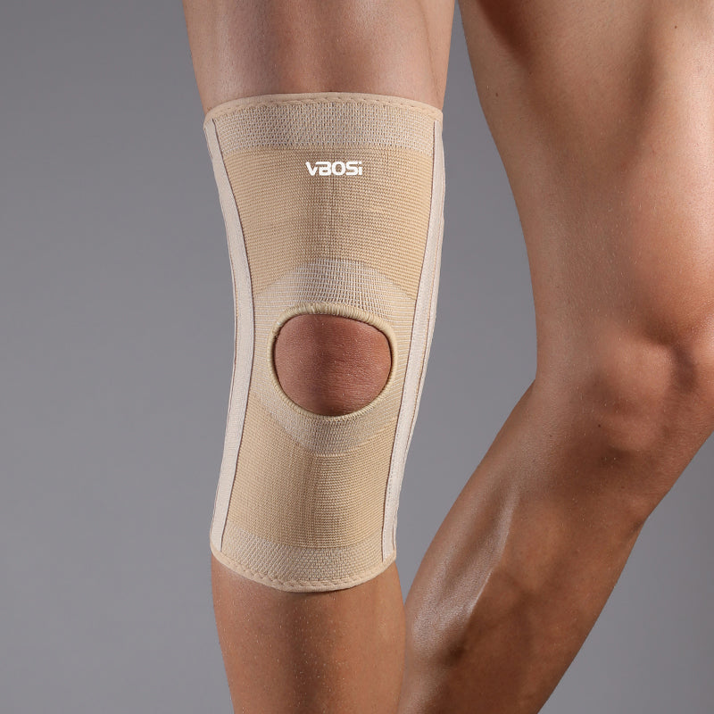 VBOSi 1 Pair Elastic Breathable Men Women Knee Support Sleeve with Spring Stays Stabilizer