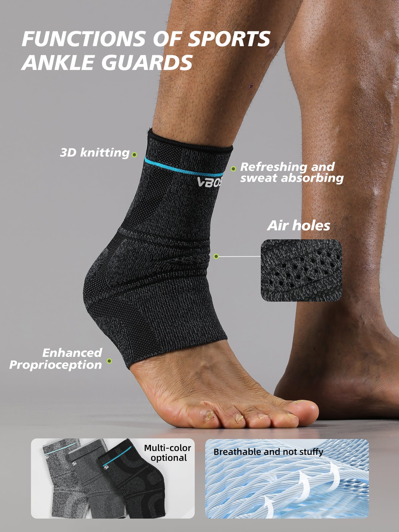 VBOSi 1 Pair Elastic Breathable Ankle Sleeve