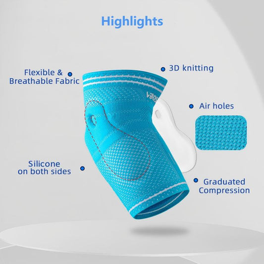 VBOSi 1 Piece Elastic Elbow Support with Silicone Pad