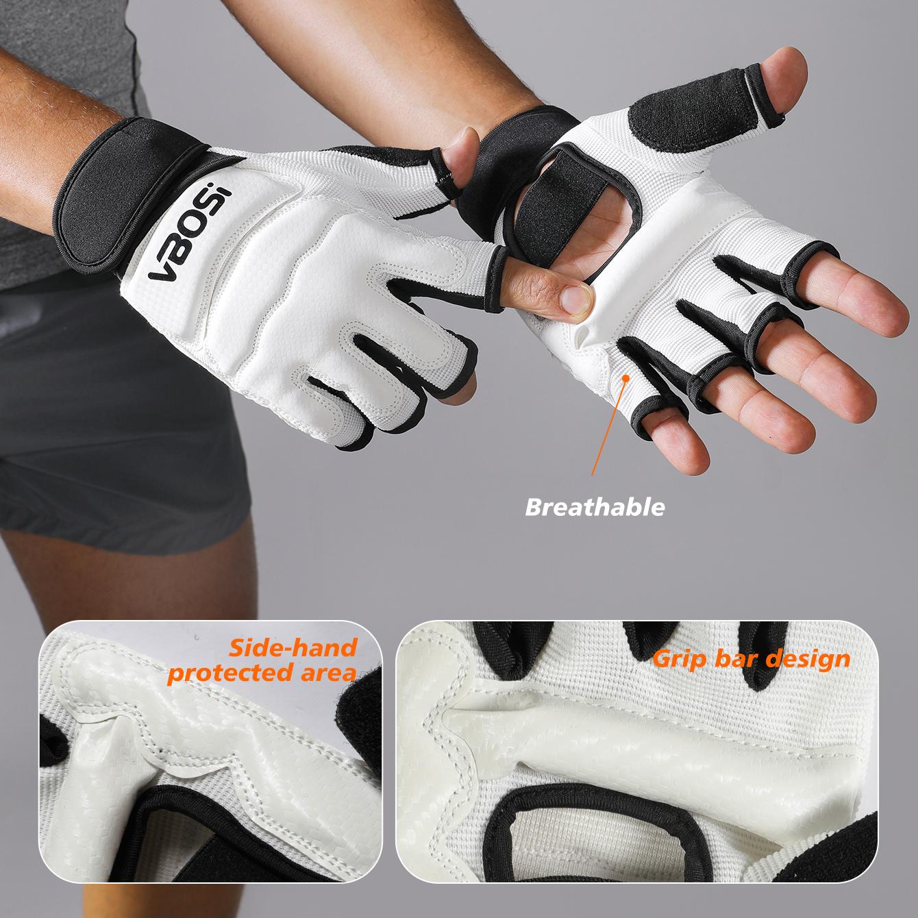 VBOSI Anti-Slip Gym Gloves with Adjustable Wrist Strap