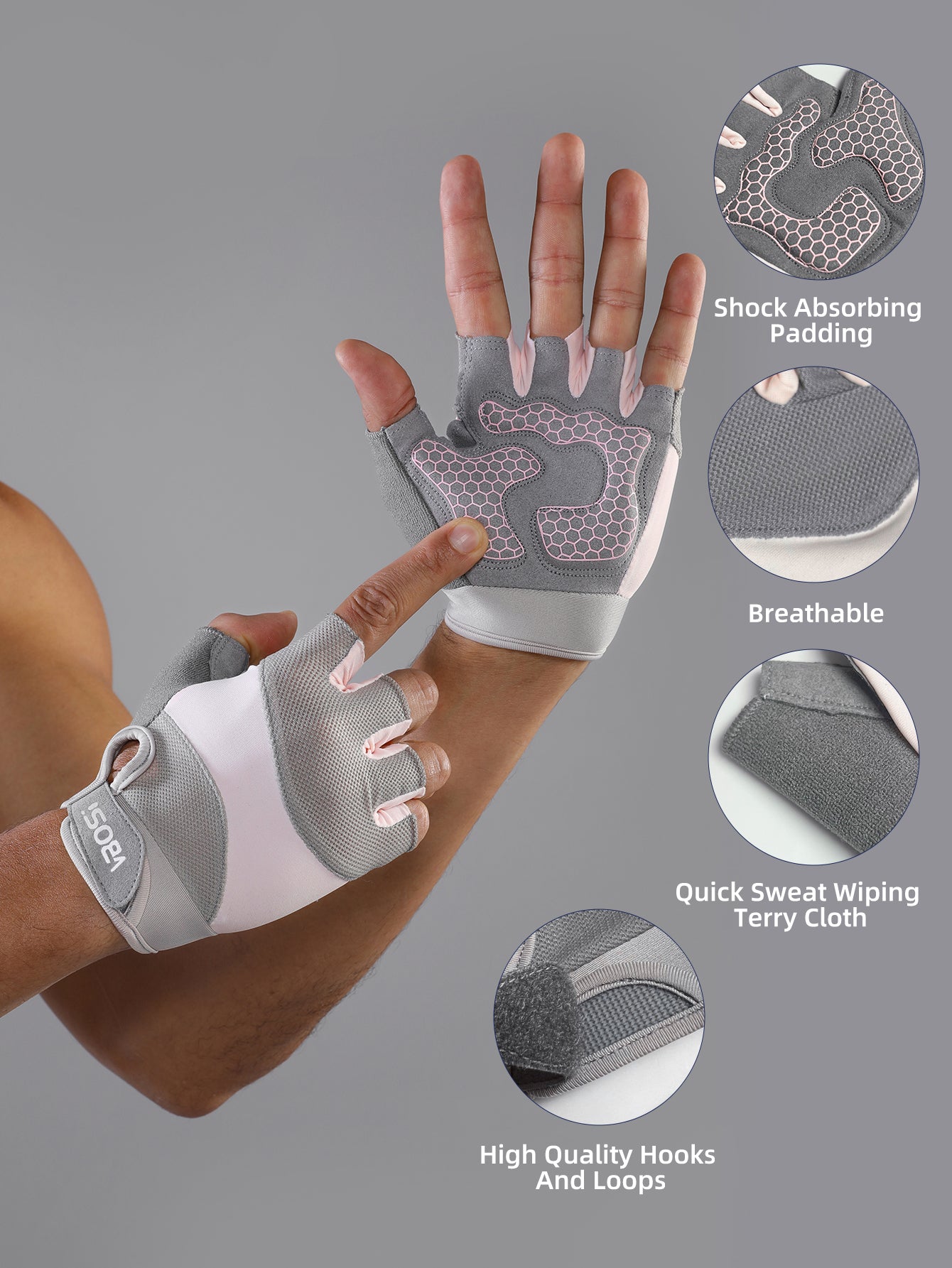 VBOSi Anti Slip Breathable Fitness Gloves