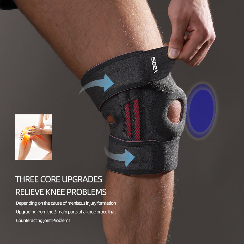 VBOSi Adjustable Open Patella Brace with Stabilizers