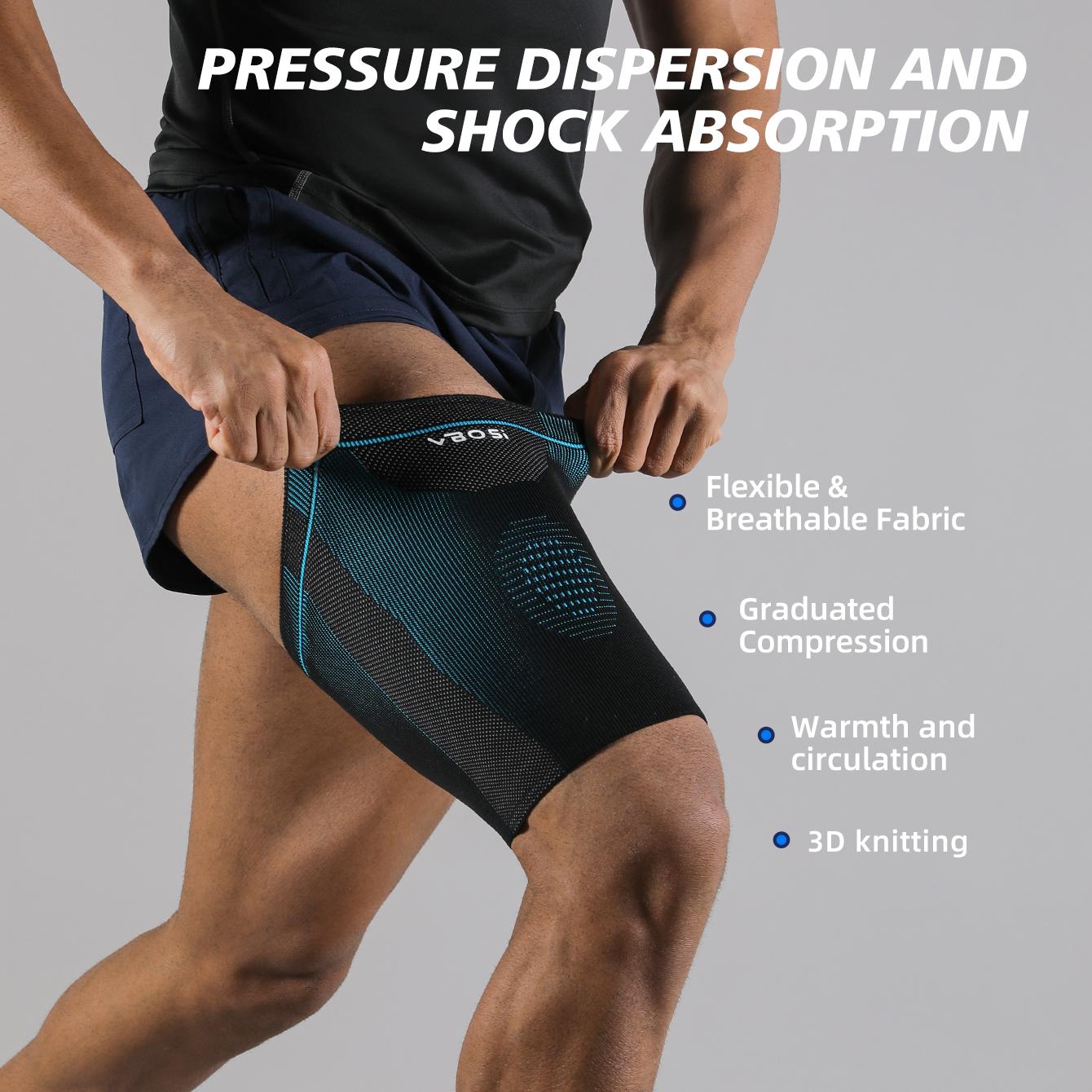 VBOSI 1 Pair Anti Slip Breathable Elastic Thigh Sleeve
