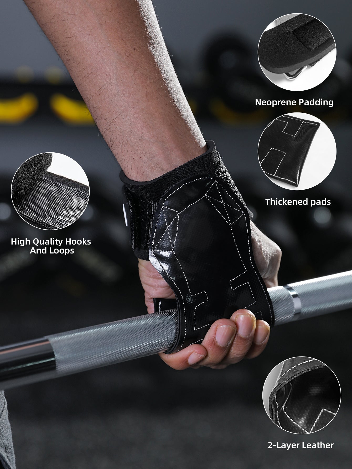 VBOSi Lifting Grips Fitness Gloves