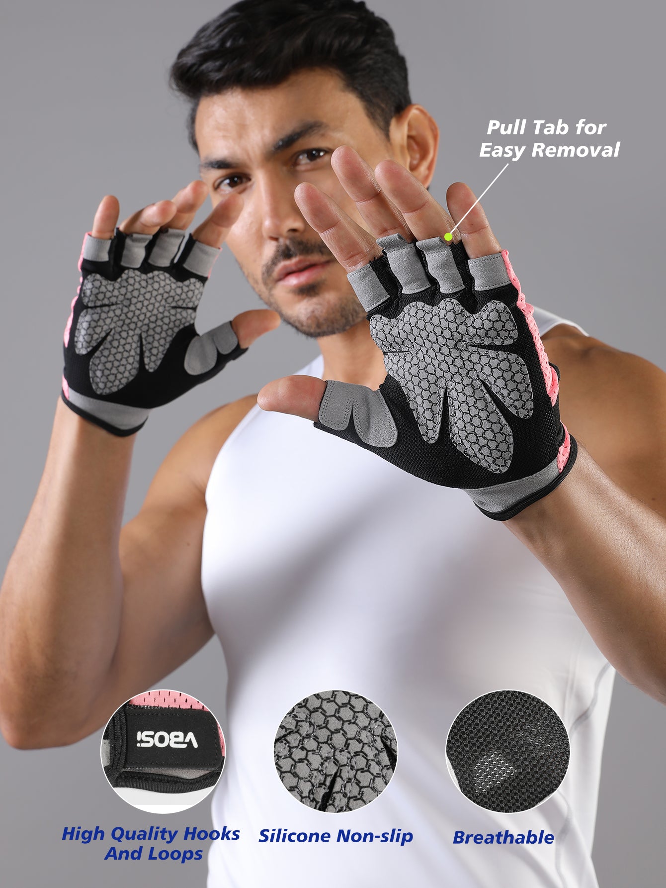 VBOSi Anti Slip Breathable Fitness Gloves