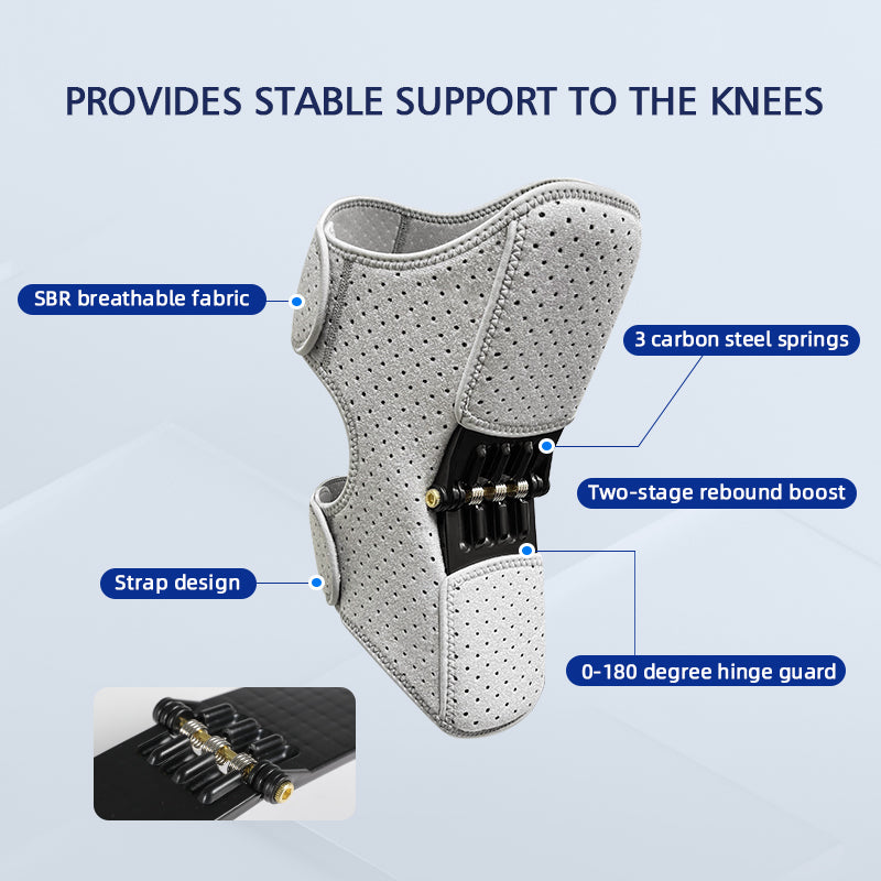 VBOSi 1 Pair Adjustable Knee Brace with Triple-Spring Booster
