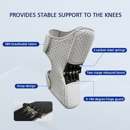 VBOSi 1 Pair Adjustable Knee Brace with Triple-Spring Booster