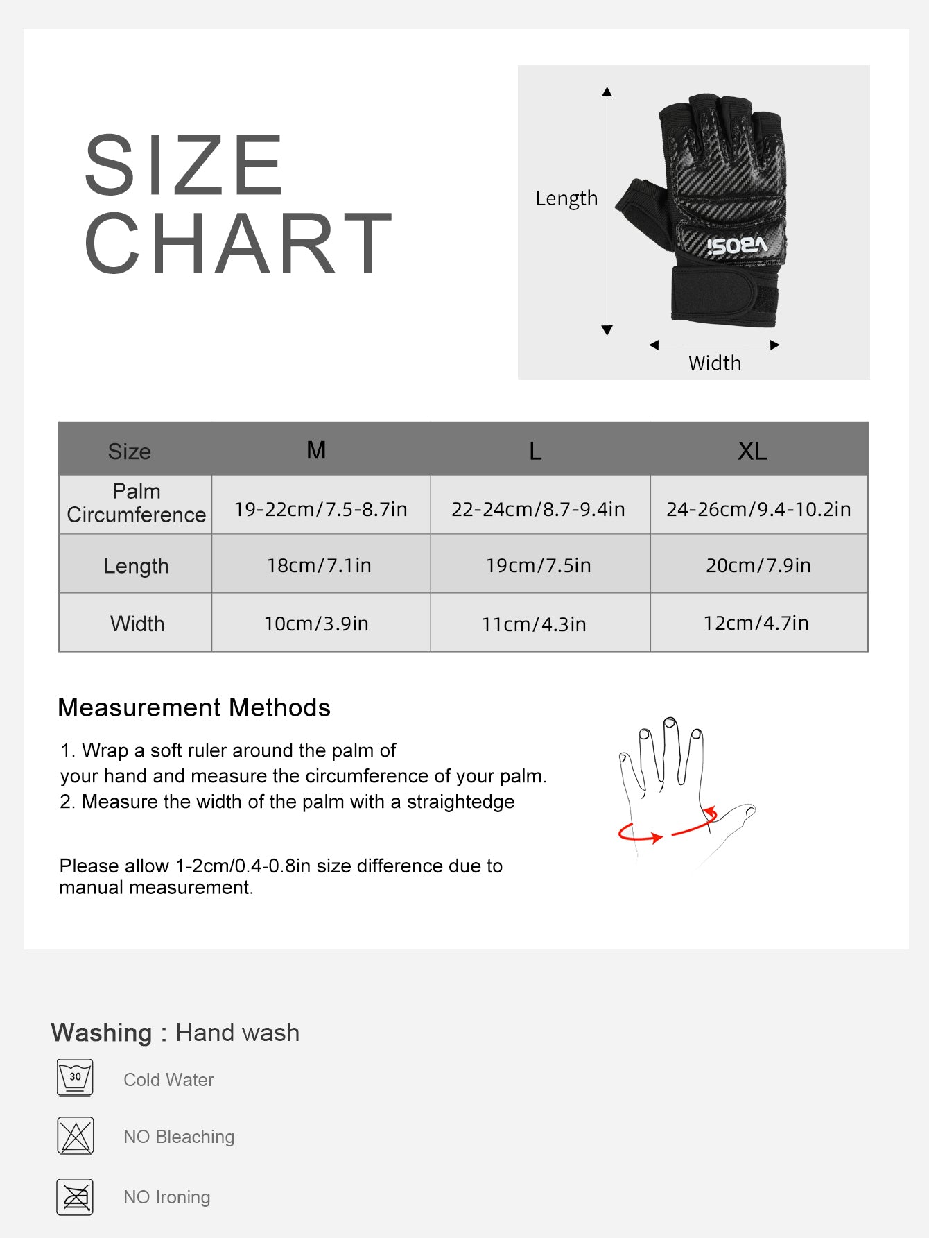 VBOSi Breathable Half-Finger Training Gloves with Grip Bar