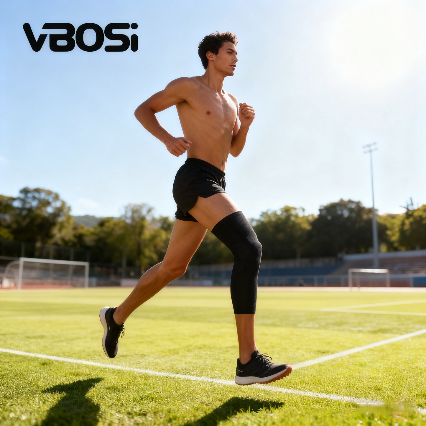 VBOSi 1 Pair Elastic Breathable Knee & Calf Support Sleeve