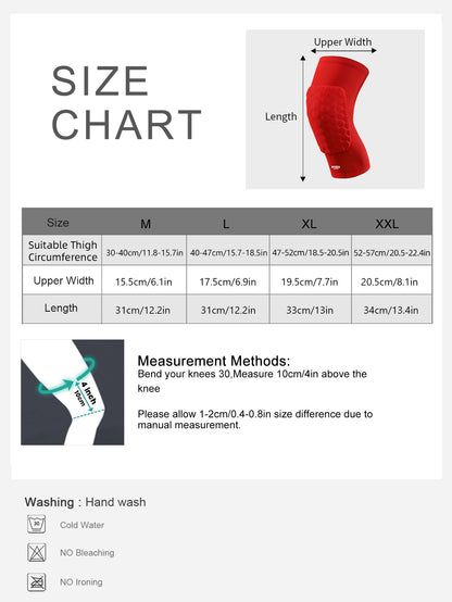 VBOSi 1 Pair Honeycomb Knee Support Sleeve (shorter)