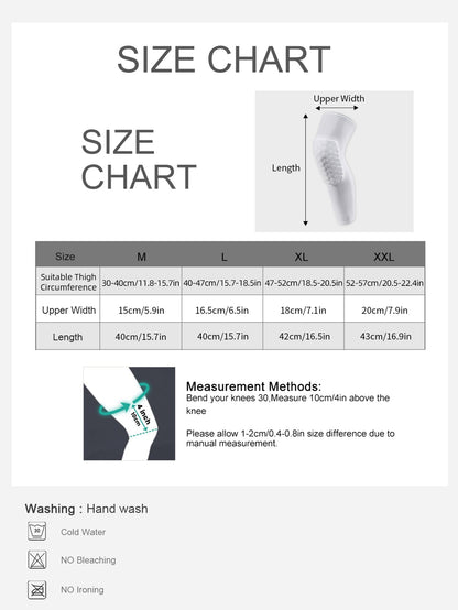 VBOSi 1 Pair Honeycomb Knee Support Sleeve (longer)