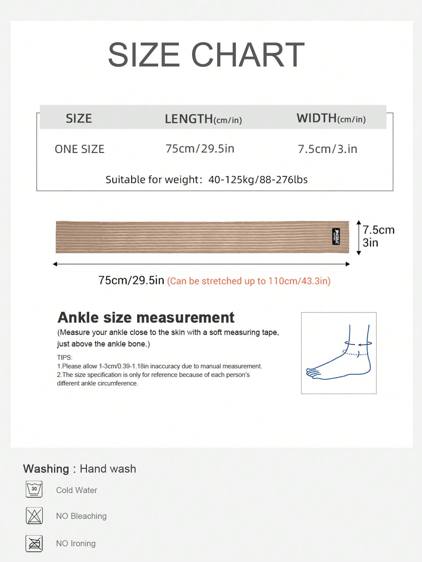 VBOSi 1 Pair Breathable Ankle Support Band