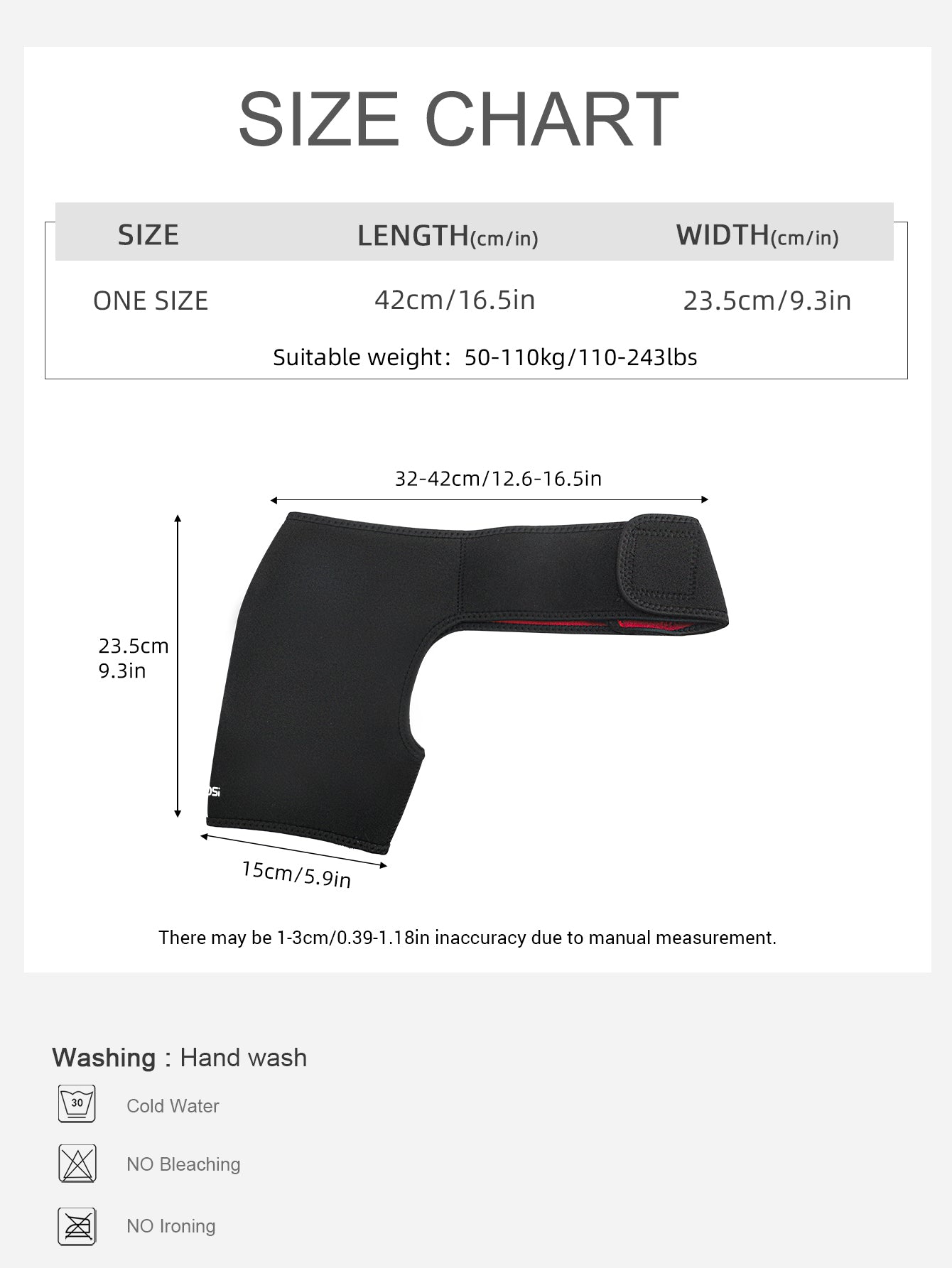 VBOSi Adjustable Neoprene Shoulder Support