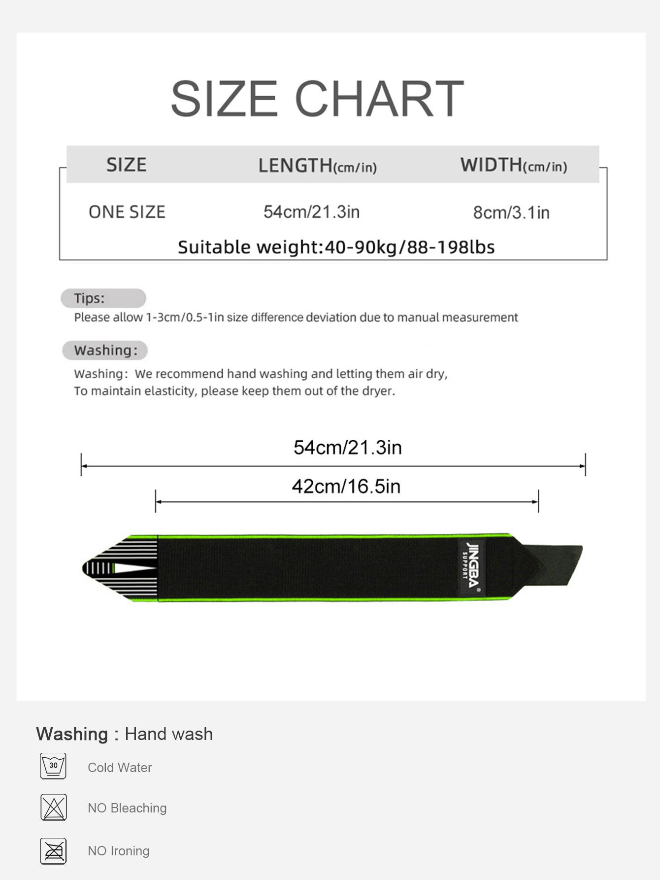 VBOSi 1 Pair Elastic Wrist Support Band