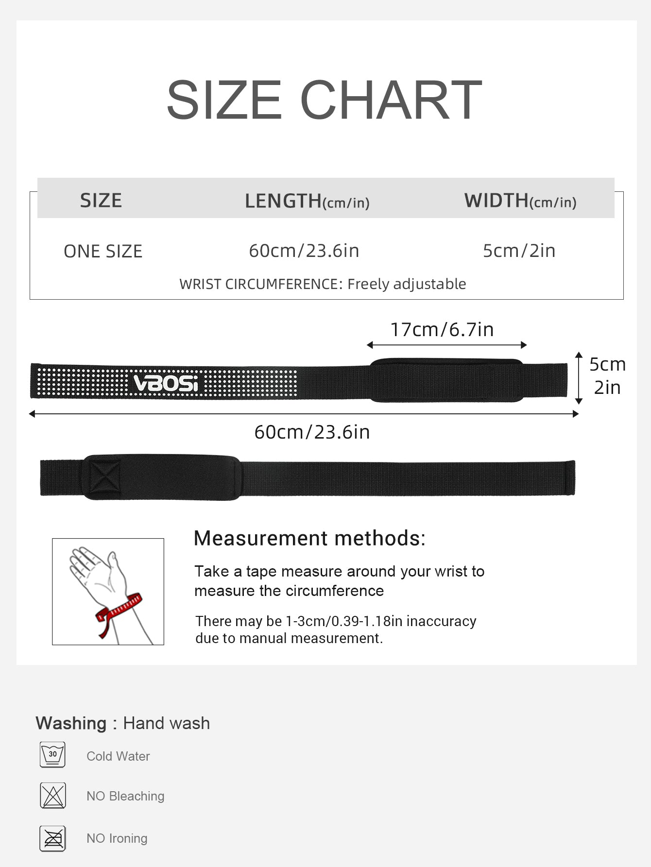 VBOSi Wrist Support Wraps for Strength Training