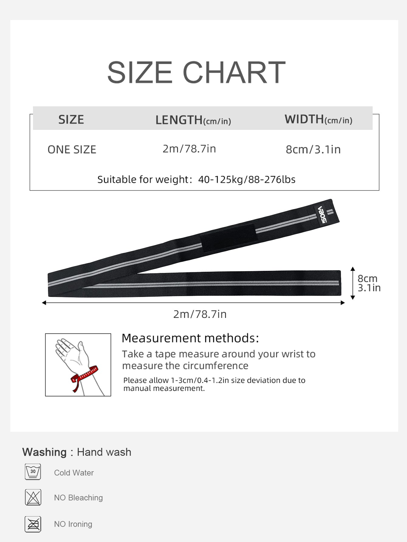 VBOSi 1 Pair Adjustable Knee Support Band